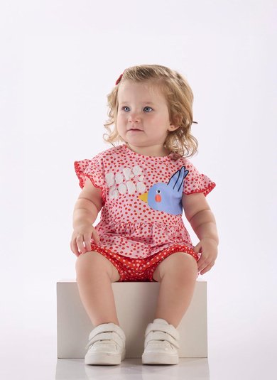 Conjunto Charme para Bebê Menina Rosa Claro
