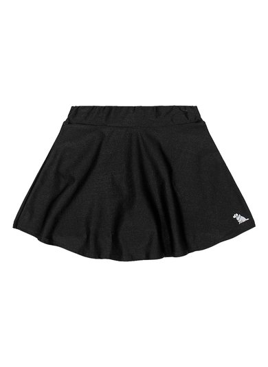 Saia com Short Interno Infantil em Malha Leve Preto