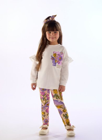 Conjunto Pomar Infantil com Blusão e Calça Off White Três e Já