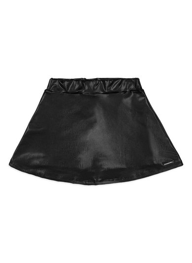 Saia infantil menina com short interno em cirrê Preto