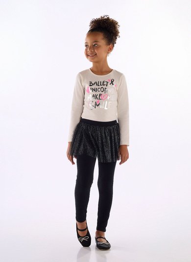 Blusa de inverno infantil com estampa fofa Off White