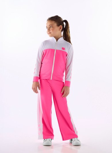 Jaqueta esportiva infantil com estampa sublimada Pink