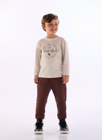 Conjunto masculino com estampa 3D Off White