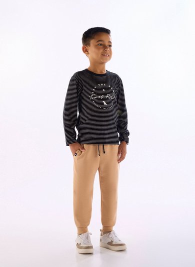 Conjunto masculino com estampa 3D Preto