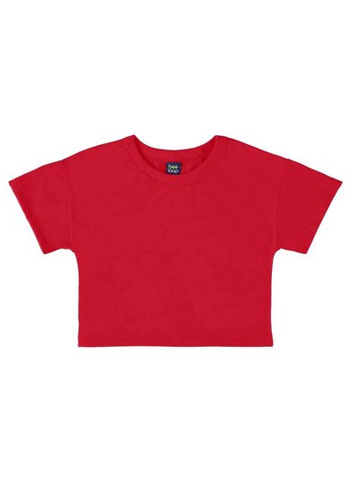 Camiseta Básica para Menina (Vermelho) Bee Loop