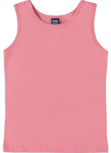Regata Básica Infantil em Meia Malha para Menina (Rosa) Bee Loop