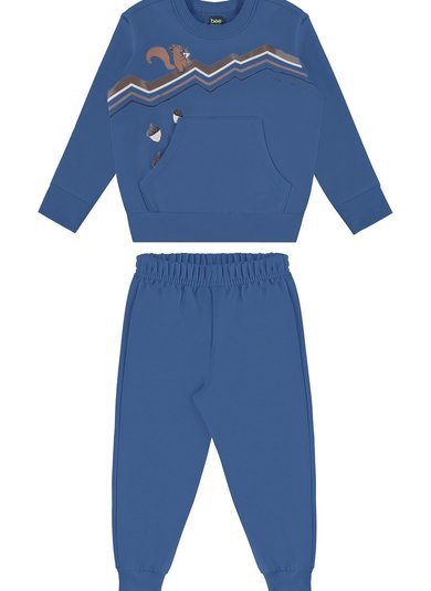 Conjunto Infantil Keep It Simple com Blusão e Calça (Azul) Bee Loop