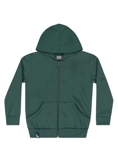 Jaqueta Básica em Moletom Infantil Menino (Verde) Quimby