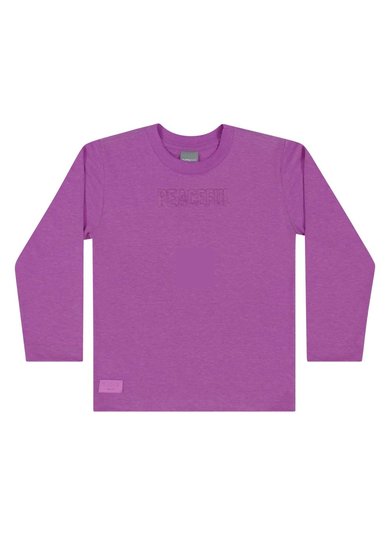Camiseta em Meia Malha Infantil Unissex (Roxo) Quimby
