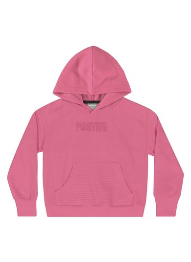 Casaco com Capuz Infantil Unissex (Rosa Pink) Quimby
