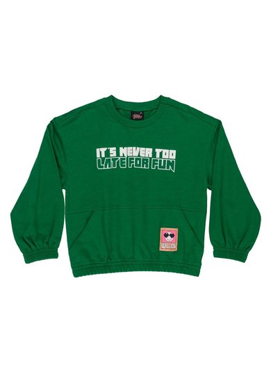 Blusão em Moletom Botonê Infantil (Verde) Gloss