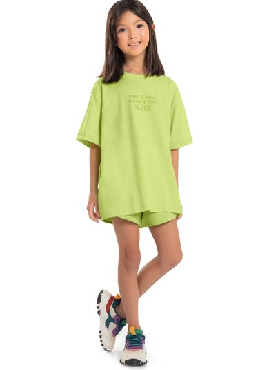 Camiseta Manga Curta Básica Infantil (Verde) Gloss