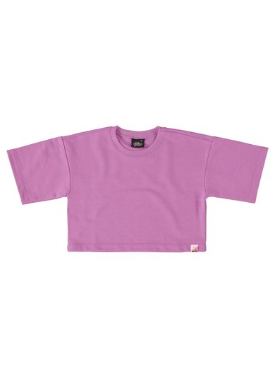 Blusa Cropped Infantil Básica Infantil (Rosa) Gloss