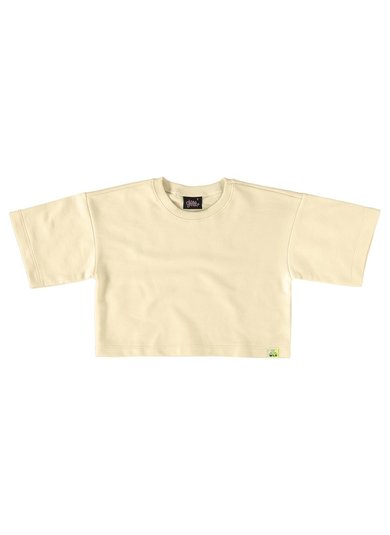 Blusa Cropped Infantil Básica Infantil (Amarelo) Gloss