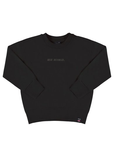 Blusão Básico em Moletom Juvenil (Preto) Gloss