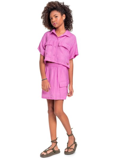 Saia em Tecido Juvenil (Rosa) Gloss