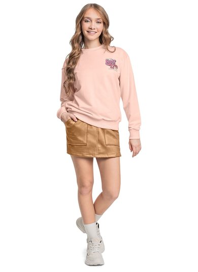 Blusão Juvenil em Moletom (Rosa) Gloss