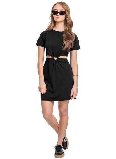 Vestido com Fivela Juvenil (Preto) Gloss