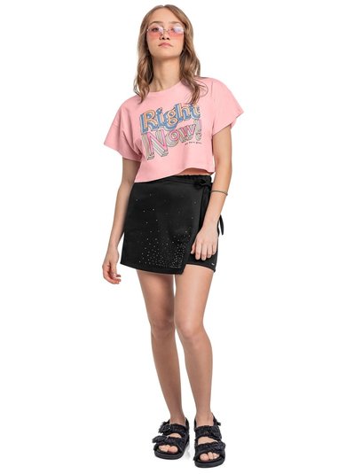Blusa Juvenil Metalizada (Rosa) Gloss