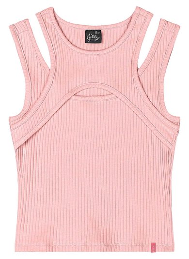 Regata Juvenil em Ribana Canelada (Rosa) Gloss