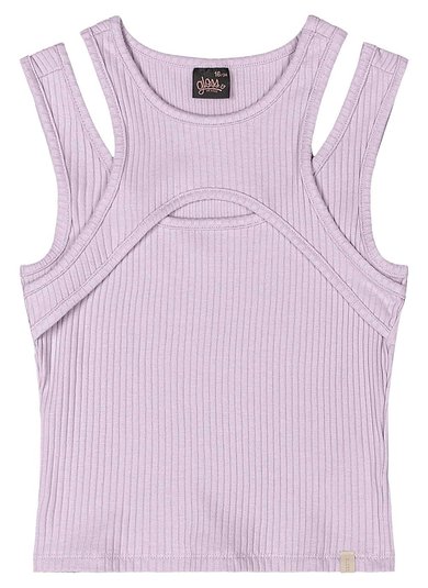 Regata Juvenil em Ribana Canelada (Roxo) Gloss
