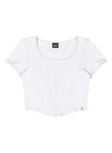 Blusa Juvenil em Cotton (Branco) Gloss