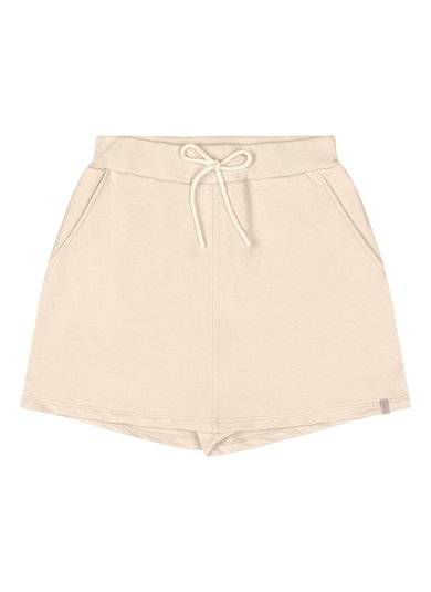 Short-Saia Básico Juvenil em Moletom para Menina (Bege) Gloss