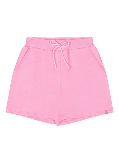 Short-Saia Básico Juvenil em Moletom para Menina (Rosa) Gloss