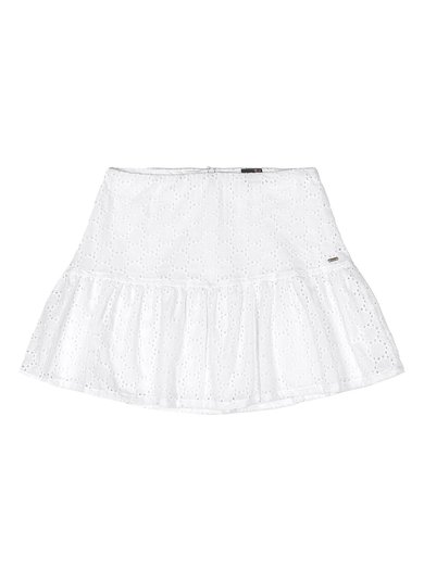 Saia Juvenil em Laise para Menina (Branco) Gloss