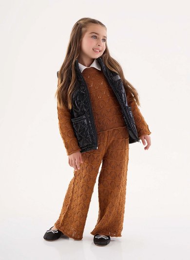 Colete Puffer Infantil para Menina (Preto) Up Baby