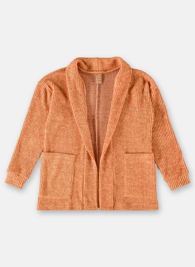 Cardigan em Material Sintético Infantil para Menina (Laranja) Up Baby