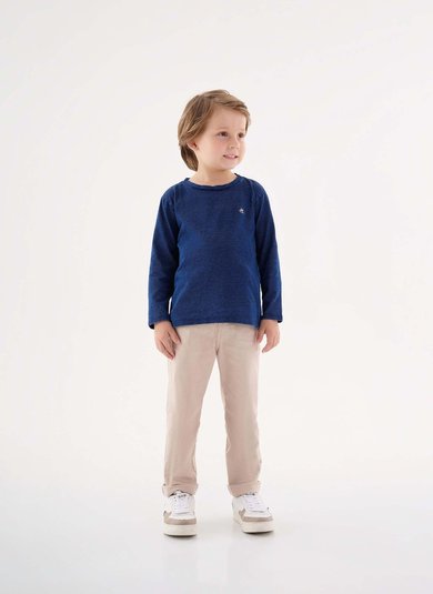 Camiseta Manga Longa Infantil Menino (Azul) Up Baby