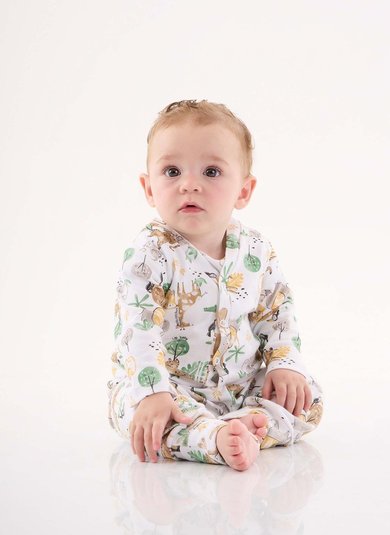 Cardigan em Suedine Bebê Menino (Branco) Up Baby