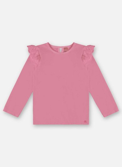 Blusa Básica Infantil Menina (Rosa Pink) Up Baby