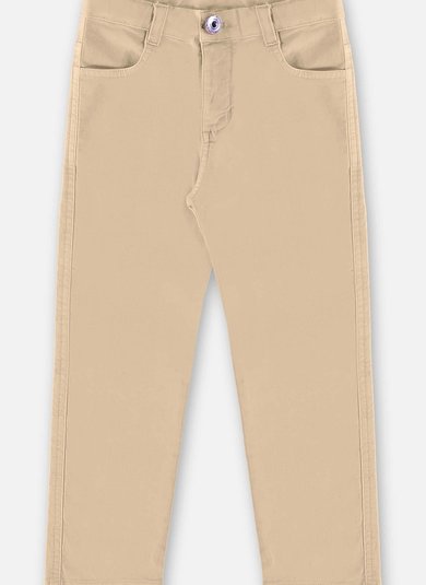 Calça Skinny em Sarja com Elastano Infantil Menina (Bege) Up Baby
