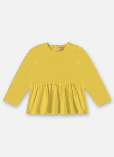 Bata Manga Longa Infantil Menina (Amarelo) Up Baby