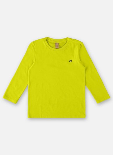 Camiseta Manga Longa Básica Infantil Menino (Verde Claro) Up Baby