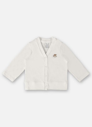 Casaco Básico em Suedine Unissex para Bebê (Off White) Up Baby