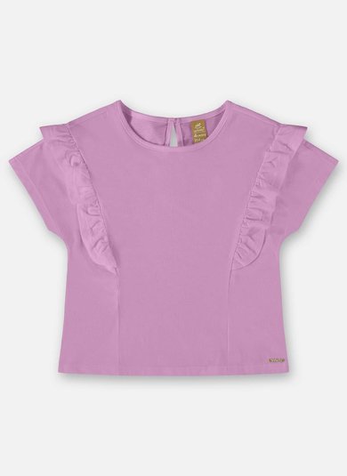 Blusa Infantil Básica em Meia Malha (Roxo) Up Baby