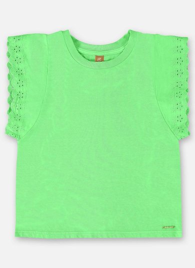 Blusa Manga Curta Básica Infantil (Verde Claro) Up Baby