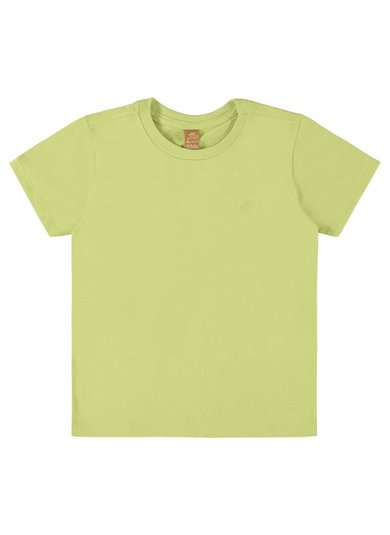 Camiseta Infantil para Menino em Meia Malha Verde Claro