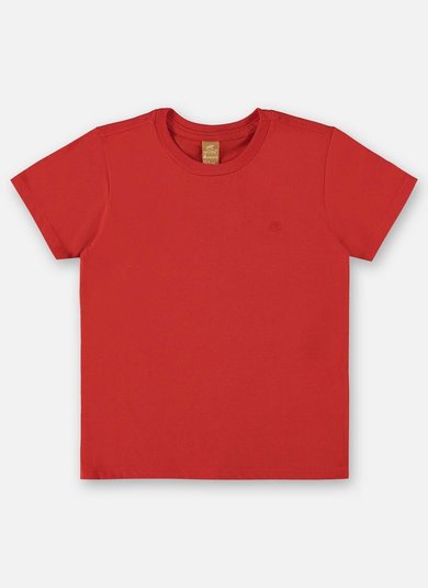 Camiseta Manga Curta Básica para Meninos (Vermelho) Up Baby
