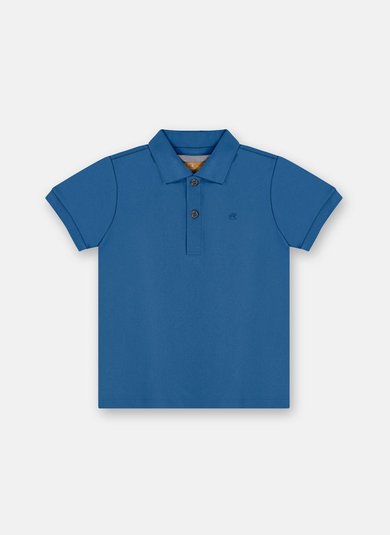 Camisa Polo Infantil em Suedine Premium (Azul) Up Baby