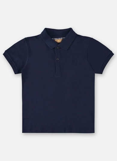 Camisa Polo Infantil para Menino em Suedine (Azul Marinho) Up Baby