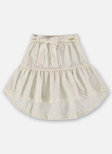 Saia Infantil em Tricot Linho (Bege) Up Baby