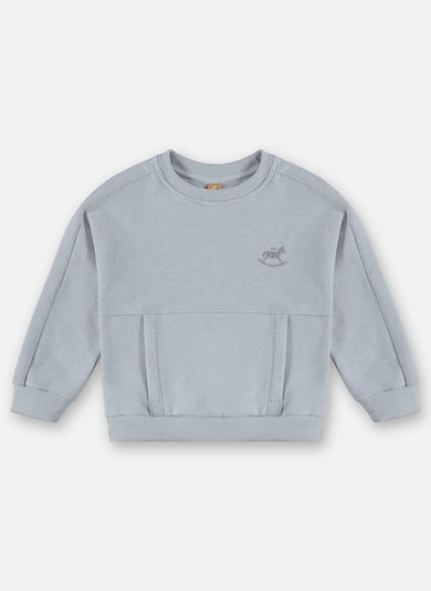 Blusão Infantil Masculino em Moletom Linho (Azul) Up Baby