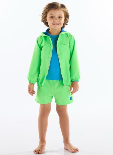 Jaqueta Corta Vento Infantil Masculina (Verde) Up Baby