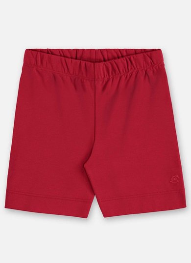 Bermuda Ciclista Infantil Feminina em Cotton (Vermelho) Up Baby