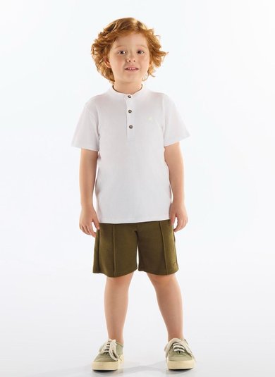 Camiseta Infantil Masculina em Algodão e Elastano (Branco) Up Baby
