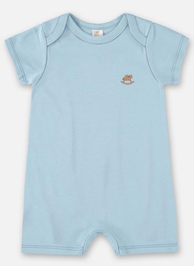 Macaquinho Unissex Bebê em Suedine Essentials (Azul Claro) Up Baby